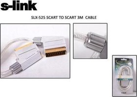 Resim SLX-525 Scart To Scart 3mt Gold Metal Kablo S-Link