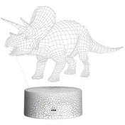 Resim Monyee Dinozor 3d Led Gece Lambası - Usb Beslemeli, Dokunmatik & Kumandalı, Renkli Işık Efekti, Akrilik Plaka, Odalar İçin Stüdyo Atmosferi Işıltısı Diğer 