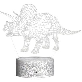 Resim Monyee Dinozor 3d Led Gece Lambası - Usb Beslemeli, Dokunmatik & Kumandalı, Renkli Işık Efekti, Akrilik Plaka, Odalar İçin Stüdyo Atmosferi Işıltısı Diğer 