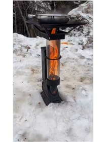 Resim Realx Portatif Mini Camlı Pelet Soba 