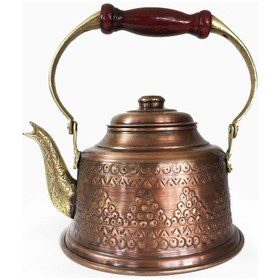 Resim Shark Anatolia Maraş Zımba İşçiliği Antik Bakır Demlik Bakır 