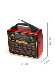 Resim Platoon Pl4194 Nostaljik Görünümlü Bluetoothlu Fm Am Sw Radyo 