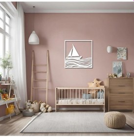 Resim Dekoratif Metal Sanatı Yelken Sail Metal Duvar Tablosu Doğal 