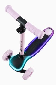 Resim Raket LED Üç Tekerlekli Çocuk Scooter - Bej 