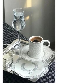 Resim Toptanfoni Paslanmaz Çelik Gümüş Renk Sunum Tepsisi 21 X21 Cm Çay Kahve Pasta Tatlı Servis Sunum Tepsisi 2 Adet Gümüş 