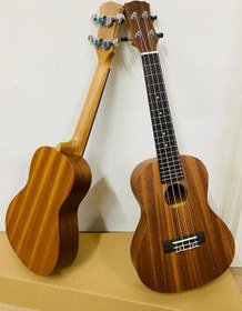 Resim Concert Boy Üst Maun Masif Ağaç Ukulele-Pena 