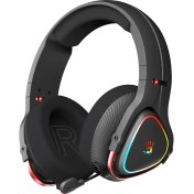 Resim Bloody MR720 Siyah ŞARJLI(1200MAH) Rgb Kulaküstü Mikrofonlu Kulaklık (Bluetooth/usb/3,5mm Jack Bağlantılı) 