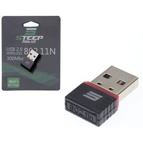 Resim Steep Solid Usb 2.0 802.11n Kablosuz Nano Tırnak Wifi Adaptör 300mbps Steep1wıfı 
