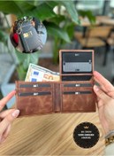 Resim MFT Leather Design Royal Eskitme Hakiki Deri Cüzdan 