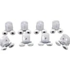Resim Ecovibe Kırılmayan Özel Üretim Duşakabin Tekerleği Şeffaf 8li Set Duşkabin Tekerlek Takımı 