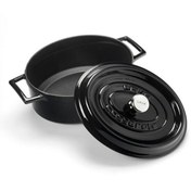 Resim Lava Döküm 21x25 CM Siyah Oval Tencere 