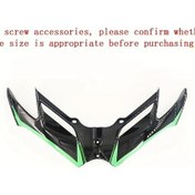 Resim Tongdashop Cfmoto 450sr Suzuki Evrensel Motorcycle Ön Spoiler 5mm Siyah Yeşil 