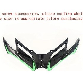 Resim Tongdashop Cfmoto 450sr Suzuki Evrensel Motorcycle Ön Spoiler 5mm Siyah Yeşil 