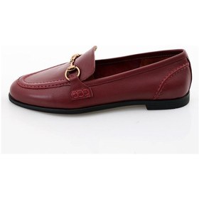 Resim Vişne Deri Loafer 34306-Vişne Bordo 
