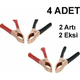 Resim Akü Maşası Lüx 4 Adet 2 Takım Mini Akü Takviye Maşa 2 Artı 2 Eksi 