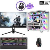 Resim Dragos DRx7240 Ryzen 5 5600 16GB 1TB NVMe 8GB RTX4060 27 İnç 240Hz Curved Sıvı Soğutmalı Oyun Hazır Sistem 