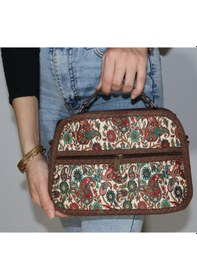 Resim Pujiva Omuz Çantası, Kol Çantası, Etnik Tarz Kilim Desenli, Askılı Çanta, Günlük Çanta En 25 Bo 19 D 8 Bej 