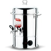 Resim woodhub Elektrikli semaver, metal musluk, 40 bardak kapasite, dayanıklı ve şık tasarım 