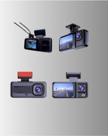 Resim Ilkeshop 360 Kapsama Sahip Full Hd Araç Kamerası 3 Lü Kayıt Gece Görüşlü Dashcam 