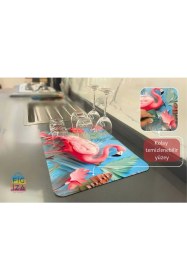 Resim Figiza Mutfak Matı Bulaşık Kurutma Örtüsü Siyah Tezgah Üstü Bulaşık Matı Süper Emici Bulaşıklık 