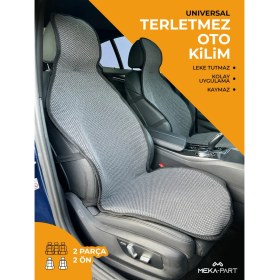 Resim Meka Part Terletmez Kilim 2'li Oto Kilim Füme Universal Kilim-Kılıf 