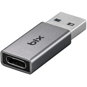 Resim Bix ADP-03 USB-A 3.0 to Type-C 5A Hızlı Şarj Destekli Çevirici Dönüştürücü Adaptör 