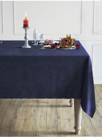 Resim Daily Series Kadife Dokulu Uzay Mavisi Masa Örtüsü Uzay Mavisi 