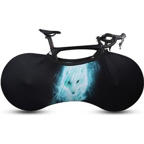 Resim Youmex Büyük Boylu Bisiklet Lastik Koruması - Poliester Elastik Bisiklet Kılıfı - Toz, Kum Ve Çamurdan Koruma - İç Mekan Kullanıma Uygun - Beyaz Tilki Rengi Çok Renkli 