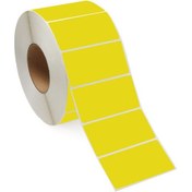 Resim On Roll Paper 60X40 Sarı Renkli Termal Barkod Etiketi 10 Rulo 