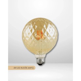 Resim Ack AB58-00420 4W Rustik LED Ampul 2200K E27 G125 