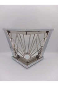 Resim KARAKOÇ METAL, 15*20*20 ÖLÇÜLERİNDE KAPLAMALI PARLAK KOLTUK, MOBİLYA AYAĞI (4 ADET) 