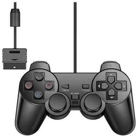 Resim Createtech Ps2 Gamepad, Kablolu Denetleyici, Joystick, Çift Şok, Playstation 2, Joypad, Ps3, Tv Kutusu, Pc İçin Usb Controle 
