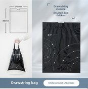 Resim Youtek Araç Ve Ev İçin Yenilenebilir Mini Çöp Poşeti - Otomatik Yapışkan Çekmeli Kapatma, 2000ml Kapasite, 20 Adet Siyah Paket 