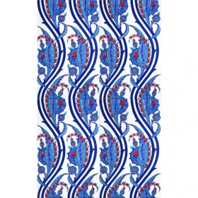 Resim Armada Çini 25x40 Cm SP 404 Desenli İznik Çini Karo Sarmaşık Lale 