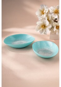 Resim Emsan Pastel 2 Parça Cam Gondol 30 Cm Mavi Mavi 