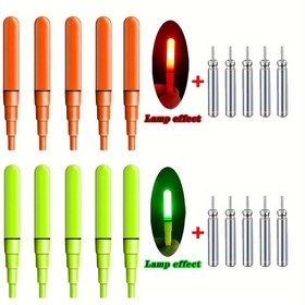 Resim 1 set (3 adet + 3 adet) Gece Balıkçılığı Elektronik Çubuk, Yüksek Parlaklık Su Geçirmez Parlayan Çubuk, Yüzer İçin Balıkçılık Aksesuarları 