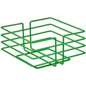 Resim Edora Home Yeşil Paslanmaz Oval Köşeli Kare Ekmek Sepeti Makrome - Çok Amaçlı Metal Yeşil 