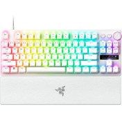 Resim Razer Huntsman V3 Pro Tenkeyless - Tkl Analog Optik Espor Pc Klavyesi - Razer Snap Tap & Hızlı Ateş (Hızlı Basınçlandırma, 2 Özel Tuşlu Çok Işlevli Tekerlek) Qwerty Abd Düzeni | Beyaz 