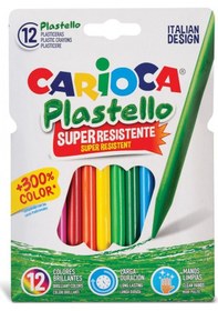 Resim Carioca Plastello SuperResistente Pastel Boya 12'li 