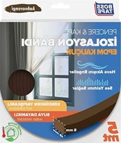 Resim 5mm X 15mm Kauçuk Pencere Ve Kapı İzolasyon Bandı - Kahverengi 