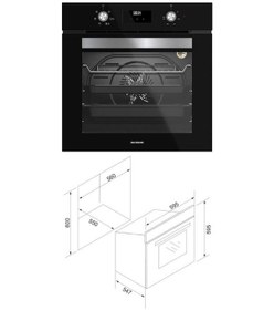 Resim Silverline CS5801E7B01 S2-bo6502b02 Soho Davlumbaz 3457 Ankastre Set Siyah 