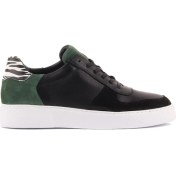 Resim Sail Lakers - Siyah Deri, Yeşil Süet Erkek Sneaker 