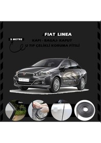 Resim Fiat Linea Oto Araç Kapı Koruma Fitili 5 Metre Parlak Siyah Renk 