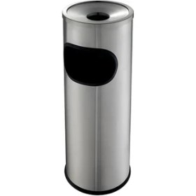 Resim Soho Paslanmaz Kolon Küllük Dış Mekan Sigaralık Ayaklı Yuvarlak Küllük 