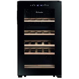 Resim La Sommeliere Siyah 2 Zon 32 Şişe Kapasiteli Prestige Solo Şarap Dolabı (SLS322ZBLACK) 