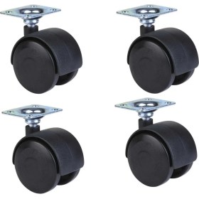 Resim Adilon Ofis Koltuk Dolap 360 Derece Döner Tablalı Plastik Tekerlek 4 Adet - 50 mm Çap 
