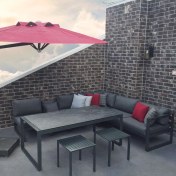 Resim Magic Face Metal Bahçe Balkon ve Dış Mekan Köşem Takımı 