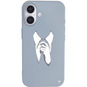 Resim iPhone 16 Plus Kravat Telefon Kılıfı 