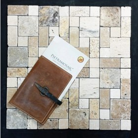 Resim Pietramosaic Roman Pattern Mıx Traverten Eskitme Mozaik 