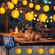 Resim 30/10 LED Su Geçirmez Fenerler Solar Işık Zinciri, 8 Aydınlatma Modlu Feston Çelengi, 6.5m/3.5m Güneş Enerjili Kamp Lambası, Akıllı Işık Algılama Bahçe Peri Işıkları - Teras Çim Çit Düğün Parti Cadılar Bayramı Yılbaşı Dekoru Yeni Yıl Hediyesi 